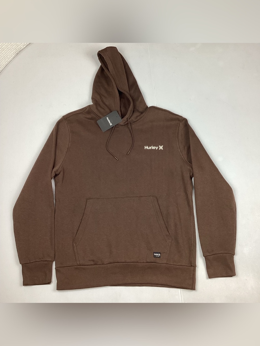 Hurley Men’s One And Only Pullover Hoodie Sweatshirt Brown Small NEW! Retail $55